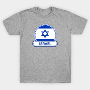 Israel Country Badge - Israel Flag T-Shirt